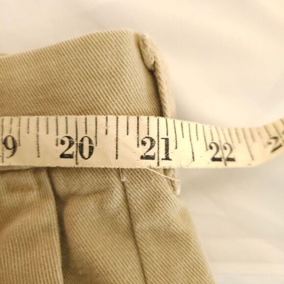 Bulwark FR Fire Resistant Mens 42x30 Beige Flat Front Cotton Chino Khaki Pants - Picture 5 of 7